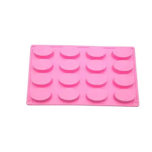 3D肥皂模具16个椭圆形硅胶模具手工肥皂