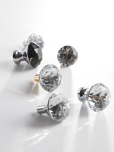 Luxus Diamant Kristall Schrank Griff Schrank Tür Schublade Kleider schrank Griff mit Schraube Hardware - Product Image 6