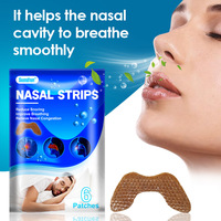 6 Patch Sumifun Plester Hidung Nyaman untuk Pernapasan, Anti-Dengkuran, Plester Pereda Hidung, Perlengkapan Kesehatan K07401, Umur Simpan 2 Tahun
