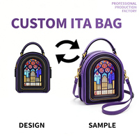 Sac Ita personnalisé sur le thème d'Halloween, en forme de chauve-souris verte, fabricant de sacs à main de luxe pour femmes en cuir PU, sacs à main de créateurs pour femmes