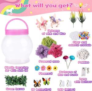 DIY Terrarium Kit Create Your Own Garden Kit Unicorn <strong>Stuff</strong> DIY Night Light <strong>Crafts</strong> Bedroom Decor - Product Image 3