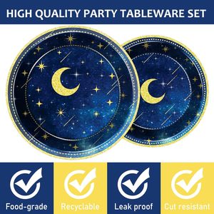 Platos y Servilletas DAMAI con Diseño de Noche Estrellada, Juego de Vajilla para Fiestas, Decoraciones de Galaxia, Recuerdos para Fiestas de Cumpleaños, Baby Shower - Product Image 3