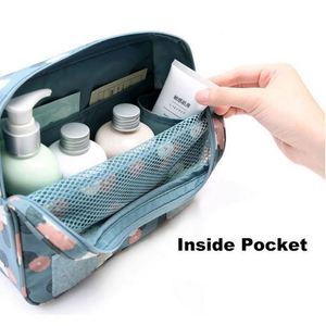Sac de toilette extensible en nylon imperméable de grande capacité pour voyage, organiseur de cosmétiques suspendu - Product Image 2