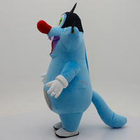 Costume de mascotte gonflable Oggy et les cafards, chat bleu corpulent, pour adulte, pour la publicité