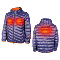 Gilet chauffant 7,4 V avec 5 zones chauffantes, veste chauffante légère et isolée, alimentation double USB/DC pour le travail en extérieur