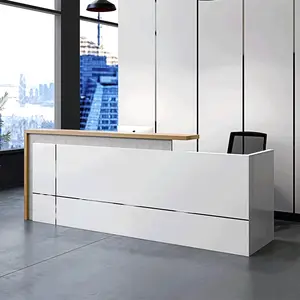 New design wooden counter reception table office furniture modern front desk