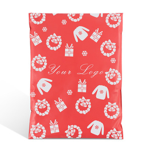 Personnalisé poly mailer mailing sac messager rouge enveloppes d'emballage en plastique sacs d'expédition de noël - Product Image 5