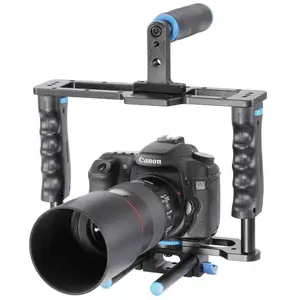 DSLR Rig Camera Cage Kit Shoulder Stabilizer System Video Support Rig For Canon 5D Mark III IV 6D 7D Nikon D7200 Sony