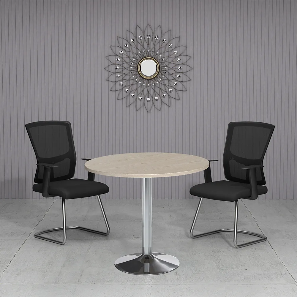 Modern Luxury Yuvarlak Masa 900mm Round Wooden Circular Small Meeting Office Conference Tables