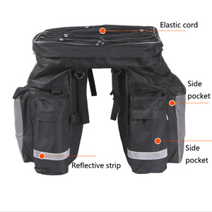 <span class=keywords><strong>Sacoche</strong></span> de vélo 3-en-1 grande capacité avec sacoches latérales, sac de rangement réfléchissant pour <span class=keywords><strong>porte</strong></span>-bagages arrière, pour VTT et vélo de route - Product Image 2