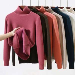 เสื้อกันหนาวผู้หญิงขายดี รุ่น I-0046 เสื้อสเวตเตอร์ไหมพรมคอเต่า สไตล์เกาหลี สีพื้น อุ่นสบาย - Product Image 1