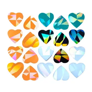 Rainbows Light Effect Silicone Mold for Making Heart Shaped Earrings DIY Holographic Ear Rings Epoxy Resin Casting Mould