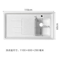 Lavabo rectangulaire en céramique moderne à trou unique, en pierre artificielle, pour salle de bain ou hôtel, installation facile, double vasque