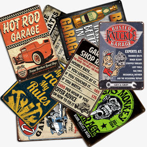 Insegna in Metallo Vintage per Garage, Poster Decorativo Retrò, Targa in Metallo per <span class=keywords><strong>Moto</strong></span> e <span class=keywords><strong>Auto</strong></span> Classiche - Product Image 1