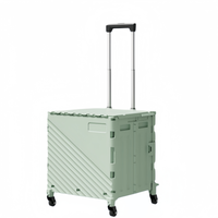 Chariot pliable haut de gamme avec poignée réglable pour bagages de voyage