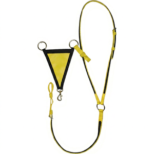 Martingale de course en nylon pour chevaux, jaune et noir, de qualité supérieure, fabriquée aux États-Unis. Martingale de course conçue avec des matériaux haut de gamme. - Product Image 1