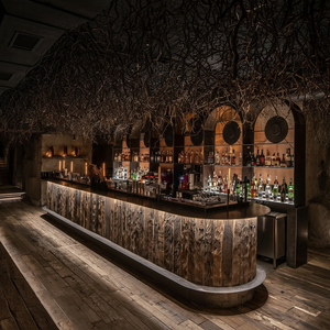 Muebles de Bar de lujo modernos personalizados, mostradores de gabinete de vino con iluminación LED para diseño de pub y escaparates - Product Image 1