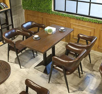 Table et chaises de restaurant de style industriel vintage personnalisées, bistro, bar, café, restauration rapide, ensemble de chaises et de tables en fer