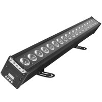 Barre LED murale linéaire architecturale à contrôle DMX pour extérieur, 18*15W RGBWA RGBWA+UV, éclairage de scène IP65