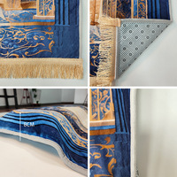 Tapis de prière musulman islamique pour le pèlerinage du Ramadan, antidérapant, en polyester, avec coussin de soutien pour les genoux en mousse à mémoire de forme épaisse, 70x110cm