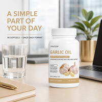 Capsules molles d'huile d'ail à formule personnalisée, gélules à revêtement entérique, complément alimentaire pour adultes, emballage en bouteille, OEM ODM