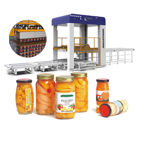Thực phẩm ăn trưa thịt cá ngừ tin có thể sản xuất dây chuyền đóng Gói máy móc sắt nắp chai thủy tinh từ palletizer depalletizer - Product Image 1