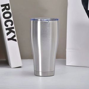 Two Tone Gradient 30oz Contoured Tumbler Long Cold Heat Retention Travel Beverage Cup - Product Image 5