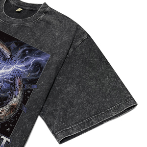Men's Oversized <b>Vintage</b> Wash Garment Dye Breathable T-Shirts Pure Cotton Short Sleeve O-Neck Custom Pattern Print Design <b>Tees</b> - Product Image 5