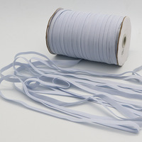 Bande/cordon élastique plat tressé de 3 mm, 4 mm, 5 mm, 6 mm, 8 mm, 10 mm, blanc et noir, pour vêtements, en stock