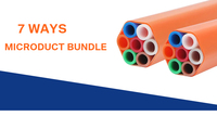 7 vías 12/10mm Pe Sheath 1,2mm Direct Bury Hdpe Microduct Tube Bundle con cable trazador que sopla fibra óptica Cable Paquete de fibra