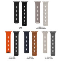 RYB Nouveau design sportif respirant en caoutchouc de silicone premium résistant avec bracelet moulé, fermoir magnétique étanche 45mm 49mm 44mm 46mm