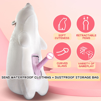 Ferngesteuerte Eisbär-Sexmaschinen, Masturbationsgerät für Frauen, Automatisch Stoßender Vibrations-Schaukel-Dildo-Vibrator für Damen