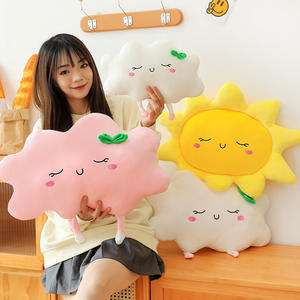 Almohada de Peluche con Forma de Sol y Nube para Niños, Personalizada al por Mayor, en Amarillo, Rosa y Blanco, con Forro de Malla, Diseño Moderno, Muñeca para Dormir - Product Image 6