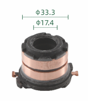 Support de balais de charbon pour anneau collecteur (dimensions : 33,3*17,4 / 30,7*7 X 2 anneaux), pour assemblages de collecteurs à anneau.