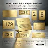 Plaques signalétiques personnalisées gravées au laser en laiton brossé, anti-ternissement, anti-corrosion, pour équipements industriels extérieurs, de précision