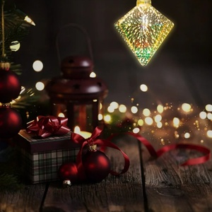 Lámpara de Fiesta con Diseño 3D de Fuegos Artificiales, Bombilla Decorativa para el Hogar, Lámpara de Filamento LED Multicolor de Vidrio Vintage con Diseño de Estrellas para Fiestas, Bares y Navidad - Product Image 3