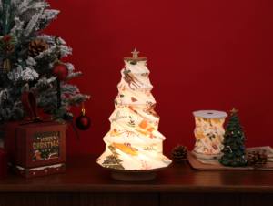 Nuova Lampada LED a Forma di Albero di Natale Allungabile, Decorazione <span class=keywords><strong>da</strong></span> Tavolo, Illuminazione Festiva per Casa, Lampada Pieghevole a Batteria - Product Image 4