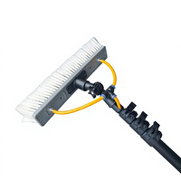 Perche télescopique en fibre de carbone à alimentation en eau pour nettoyage de vitres, avec raccords de tuyau, livraison directe usine