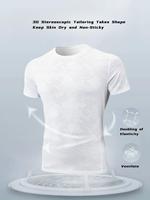 T-shirt en nylon et élasthanne à séchage rapide, personnalisable avec impression DTF, idéal pour l'entraînement, la course et la gym