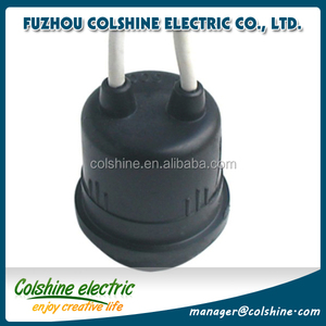 Retro đen nhựa E27 vít bóng đèn ổ cắm cơ sở với dây màu trắng, không thấm nước, giữ đèn cho nhà, ngoài trời & Vintage chiếu sáng - Product Image 4