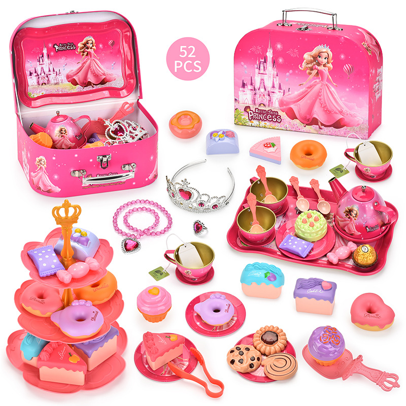 H611 tinplate royal princess afternoon tea-52pcs