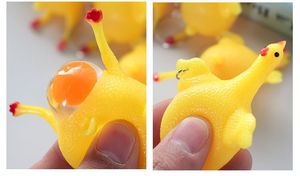 Jouet à presser amusant en forme de poules pondant des œufs, porte-clés anti-stress, jouet de décompression, <span class=keywords><strong>blagues</strong></span> de fête, farces, boules en TPR unisexe - Product Image 3