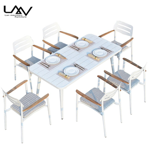 Meubles d'extérieur modernes, <span class=keywords><strong>table</strong></span> et chaise de <span class=keywords><strong>jardin</strong></span>, <span class=keywords><strong>couleur</strong></span> blanche, ensemble pour salle à manger, set moderne, livraison gratuite - Product Image 6