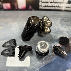 MIOCO M3018 Afeitadora de Peluquero Cuidado de Precisión 5 en 1 Juego de Afeitadora Eléctrica 360 Grados Flotante IPX5 Impermeable S/S Blade USB - Product Image 1