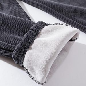 FOXA Women's Corduroy Joggers Fleece <b>Lined</b> Winter <b>Pants</b> With Pockets Breathable Cinch Bottom - Product Image 5
