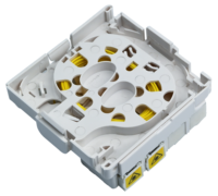 Kotak Terminal Sambungan Serat Optik FTTH Indoor DIN Rail Mount 4 Port, Pelat Sambungan, Kotak Desktop