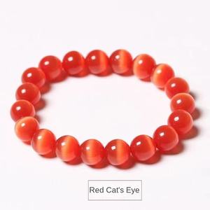Natural Olho de Gato Cristal Pulseira Frisada Unisex Ágata Bohemia Estudante Namorada Presente Moda Todo o jogo Vermelho Branco Azul Verde - Product Image 6