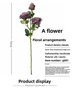 Bunga Mawar Sutra Vintage Buatan Tangan Gaya Retro Buket Dekorasi Rumah Dapat Digunakan Kembali Ramah Lingkungan Grosir Pabrik - Product Image 5