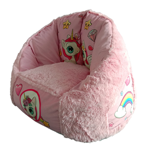 Pouf pour enfants imprimé dessin animé mignon rose <span class=keywords><strong>licorne</strong></span> citrouille PV polaire confortable paresseux canapé chaise personnalisé en gros <span class=keywords><strong>mousse</strong></span> canapé sac - Product Image 2