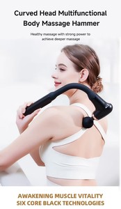 Pistola de masaje de percusión de 4 cabezales, masajeador corporal de tejido profundo de mano para relajación vibratoria de alta Rpm - Product Image 5